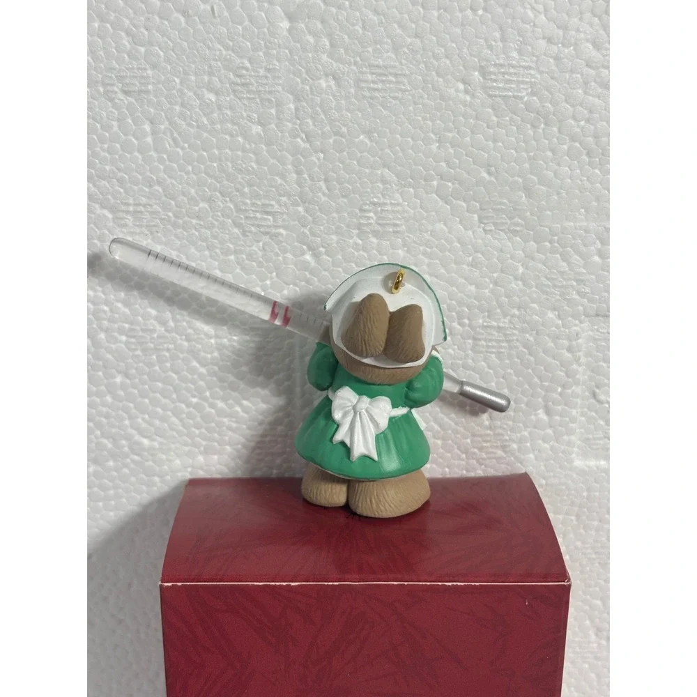 Hallmark Keepsake‎ Ornament Christmas Fever 1995 Bunny Nurse Thermometer
